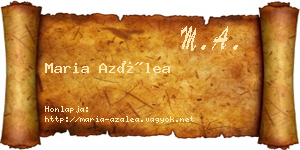 Maria Azálea névjegykártya